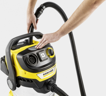 Строительный пылесос Karcher WD 6 P S V-30/6/22/T 1300Вт (уборка: сухая/сбор воды) желтый - купить недорого с доставкой в интернет-магазине