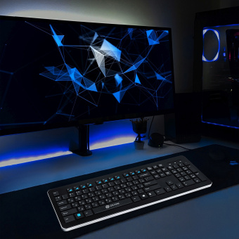 Клавиатура Оклик 870S черный USB беспроводная slim Multimedia - цена, купить или заказать с доставкой в интернет-магазине Клавиатура Оклик 870S черный USB беспроводная slim Multimedia - купить недорого с доставкой в интернет-магазине