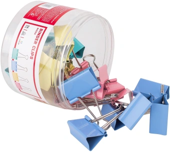 Зажимы Deli E8552A металл 41мм ассорти (упак.:24шт) пластиковая коробка - купить недорого с доставкой в интернет-магазине