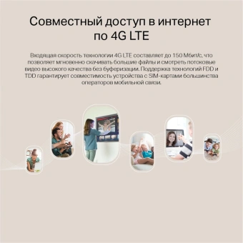 Роутер беспроводной TP-Link TL-MR105 N300 10/100BASE-TX/4G cat. 4 белый - купить недорого с доставкой в интернет-магазине