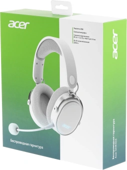 Наушники с микрофоном Acer OHR303 белый мониторные BT/Radio/3.5mm оголовье (ZL.HDSEE.00A) - купить недорого с доставкой в интернет-магазине
