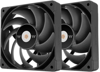 Вентилятор для корпуса Thermaltake Toughfan 14 Pro 140х140x25 черный 4-pin 31.6дБ (упак.:2шт) (CL-F160-PL14BL-A) Ret - купить недорого с доставкой в интернет-магазине