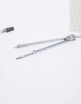 Циркуль Deli E8603 металл в компл.:грифель - купить недорого с доставкой в интернет-магазине