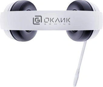 Наушники с микрофоном Оклик HS-L710G белый/черный 2м мониторные оголовье (1978693) - купить недорого с доставкой в интернет-магазине