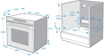 Духовой шкаф Электрический Weissgauff EOM 791 SDW белый - купить недорого с доставкой в интернет-магазине
