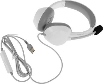 Наушники с микрофоном A4Tech Fstyler FH150U белый/серый 2м накладные USB оголовье (FH150U WHITE) - купить недорого с доставкой в интернет-магазине