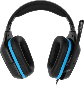 Наушники с микрофоном Logitech G431 черный/синий 2м мониторные оголовье (981-000772) - купить недорого с доставкой в интернет-магазине