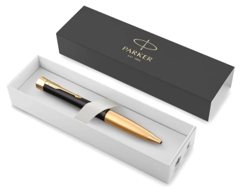 Ручка шариков. Parker Urban Core K314 (2143640) Muted Black GT M син. черн. подар.кор. - купить недорого с доставкой в интернет-магазине