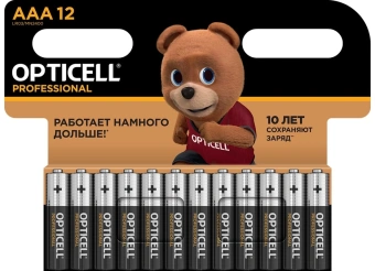 Батарея Opticell Professional LR03 AAA (12шт) блистер - купить недорого с доставкой в интернет-магазине