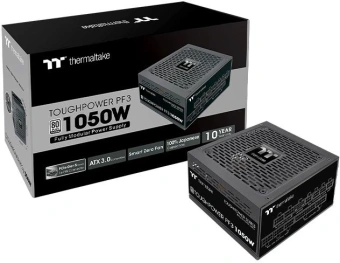 Блок питания Thermaltake ATX 1050W Toughpower PF3 Gen.5 80+ platinum 24pin APFC 120mm fan LED 12xSATA Cab Manag RTL - купить недорого с доставкой в интернет-магазине