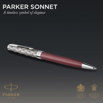 Ручка шариков. Parker Sonnet Premium K537 (CW2119783) Metal Red CT M черн. черн. подар.кор. - купить недорого с доставкой в интернет-магазине