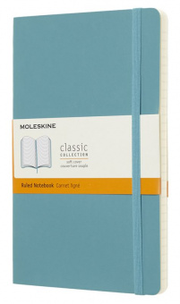 Блокнот Moleskine CLASSIC SOFT QP616B35 Large 130х210мм 192стр. линейка мягкая обложка голубой - купить недорого с доставкой в интернет-магазине
