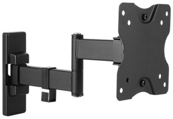 Кронштейн для телевизора Ultramounts UM861 черный 13"-27" макс.20кг настенный поворотно-выдвижной и наклонный - купить недорого с доставкой в интернет-магазине