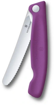 Нож кухонный Victorinox Swiss Classic 6.7835.FC1 стальной универсальный для овощей лезв.110мм серрейт. заточка пурпурный карт.коробка - купить недорого с доставкой в интернет-магазине