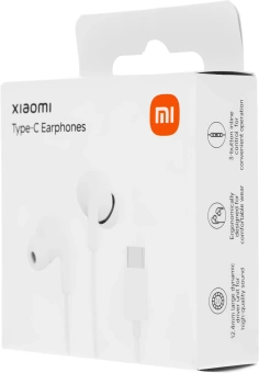 Гарнитура внутриканальные Xiaomi Type-C Earphones 1.25м белый проводные крепление за ухом (BHR8931GL) - купить недорого с доставкой в интернет-магазине