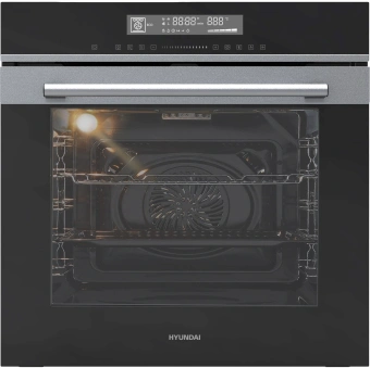 Духовой шкаф Электрический Hyundai HEO 6773 IX черный/нержавеющая сталь - купить недорого с доставкой в интернет-магазине