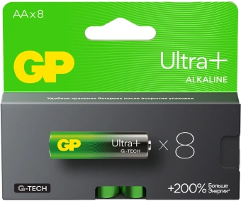 Батарея GP Ultra Plus Alkaline 15AUPA21-2CRB8 AA (8шт) блистер - купить недорого с доставкой в интернет-магазине