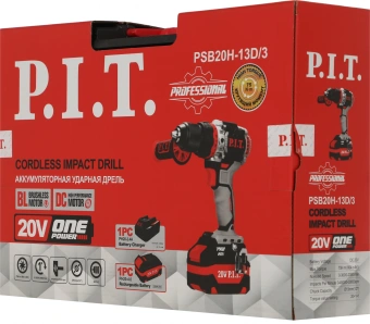 Дрель-шуруповерт P.I.T. PSB20H-13D/3 аккум. патрон:быстрозажимной (кейс в комплекте) - купить недорого с доставкой в интернет-магазине