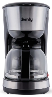 Кофеварка капельная Domfy metal DSM-CM301 1000Вт черный/серебристый - купить недорого с доставкой в интернет-магазине