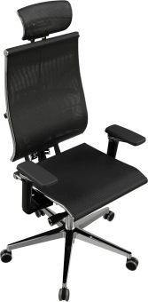 Кресло руководителя эргономичное Метта Yoga 4DF B2-5D - YM93 черный сиденье черный сетка с подголов. крестов. металл хром - купить недорого с доставкой в интернет-магазине