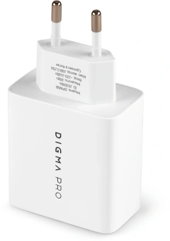 Сетевое зар./устр. Digma Pro DPW6B 65W 3.25A (PD+QC) 2хUSB-C/USB-A универсальное белый (DPW6B5GX12WH) - цена, купить или заказать с доставкой в интернет-магазине Сетевое зар./устр. Digma Pro DPW6B 65W 3.25A (PD+QC) 2хUSB-C/USB-A универсальное белый (DPW6B5GX12WH) - купить недорого с доставкой в интернет-магазине