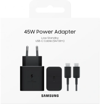 Сетевое зар./устр. Samsung EP-T4511XBEGEU 45W 3A (PD) USB Type-C для Samsung черный - купить недорого с доставкой в интернет-магазине