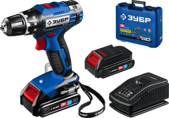 Дрель-шуруповерт Зубр DL-201-22 аккум. патрон:быстрозажимной (кейс в комплекте) - купить недорого с доставкой в интернет-магазине