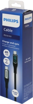 Кабель Philips DLC9100 USB Type-C (m)-USB Type-C (m) 1.2м черный коробка (упак.:1шт) - купить недорого с доставкой в интернет-магазине