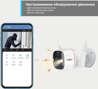 Камера видеонаблюдения IP TP-Link Tapo C320WS Wi-Fi 3.18-3.18мм цв. корп.:белый - купить недорого с доставкой в интернет-магазине