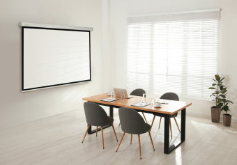 Экран Cactus 127x127см Wallscreen CS-PSW-127X127 1:1 настенно-потолочный рулонный белый - купить недорого с доставкой в интернет-магазине