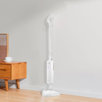 Швабра паровая Kitfort КТ-1049 1300Вт белый - купить недорого с доставкой в интернет-магазине