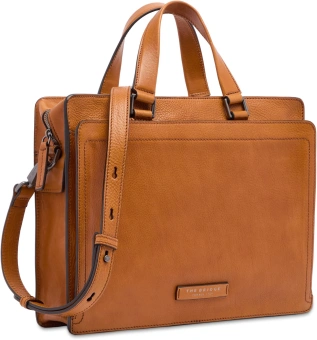 Деловая сумка The Bridge Leone Soft 063026D3/74 с отделением для ноутбука 13" коньячная натур.кожа - купить недорого с доставкой в интернет-магазине