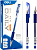 Ручка гелев. Deli Daily E6600SBlue прозрачный d=0.5мм син. черн. резин. манжета