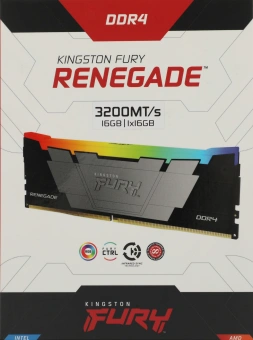 Память DDR4 16GB 3200MHz Kingston KF432C16RB12A/16 Fury Renegade RGB RTL Gaming PC4-25600 CL16 DIMM 288-pin 1.35В dual rank с радиатором Ret - купить недорого с доставкой в интернет-магазине