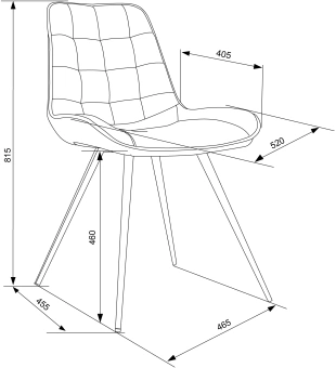 Стул для дома Бюрократ CH-K2_2 комплект 2шт т.серый Holland 18 металл черный на ножках (CH-K2_1/HL18_2) - купить недорого с доставкой в интернет-магазине