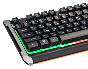 Клавиатура Оклик 710G BLACK DEATH черный/оранжевый USB Multimedia for gamer LED (476393) кабель 1.5м - купить недорого с доставкой в интернет-магазине