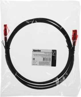 Патч-корд Hyperline PC-LPM-UTP-RJ45-RJ45-C5e-2M-LSZH-BK UTP RJ-45 вил.-вилка RJ-45 кат.5E 2м черный LSZH 24AWG - купить недорого с доставкой в интернет-магазине