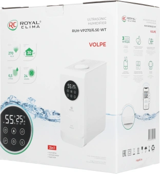 Увлажнитель воздуха Royal Clima RUH-VP270/6.5E-WT 28Вт (ультразвуковой) белый - купить недорого с доставкой в интернет-магазине