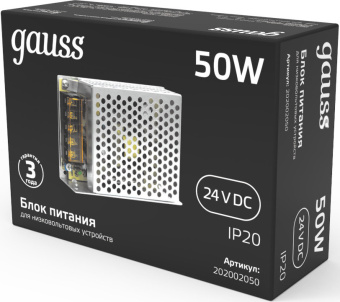 Блок питания Gauss 202002050 встраив. для лен.светод. черный - купить недорого с доставкой в интернет-магазине