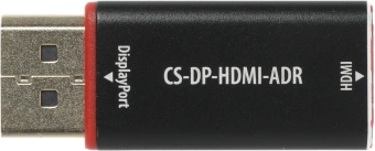 Переходник аудио-видео Cactus CS-DP-HDMI-ADR DisplayPort (m)/HDMI (f) позолоч.конт. черный - купить недорого с доставкой в интернет-магазине