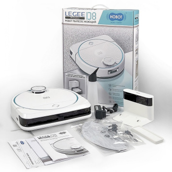 Пылесос-робот Hobot Legee D8 белый/бирюзовый - купить недорого с доставкой в интернет-магазине