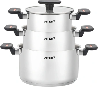 Набор кастрюль Vitek Вайб VT-SS1266 6 предметов - купить недорого с доставкой в интернет-магазине
