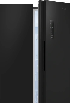 Холодильник Weissgauff WSBS 500 Inverter NoFrost Black 2-хкамерн. черный стекло инвертер - купить недорого с доставкой в интернет-магазине