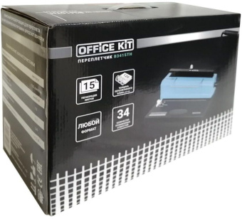 Переплетчик Office Kit B3415TH A4/перф.15л.сшив/макс.120л./метал.пруж. (4.8-14.3мм) - купить недорого с доставкой в интернет-магазине