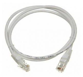 Патч-корд Lanmaster TWT-45-45-2.0-GY UTP вилка RJ-45-вилка RJ-45 кат.5е 2м серый ПВХ (уп.:1шт) - купить недорого с доставкой в интернет-магазине