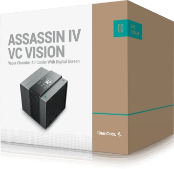 Устройство охлаждения(кулер) Deepcool Assassin IV VC Vision Soc-AM5/AM4/1200/2066/1700/1851 черный 4-pin 29.3dB Al+Cu LCD 300W 1780gr Ret (R-ASN4-BKNVMD-G) - купить недорого с доставкой в интернет-магазине