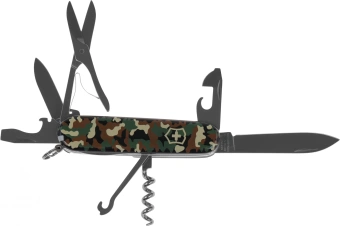 Нож перочинный Victorinox Huntsman (1.3713.94) 91мм 15функц. камуфляж карт.коробка - купить недорого с доставкой в интернет-магазине