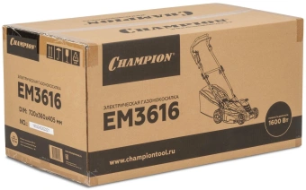 Газонокосилка роторная Champion EM3616 1600Вт - купить недорого с доставкой в интернет-магазине