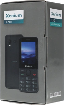 Мобильный телефон Xenium X240 черный моноблок 2Sim 2.4" 240x320 Nucleus 0.3Mpix GSM900/1800 MP3 FM microSD max32Gb - купить недорого с доставкой в интернет-магазине