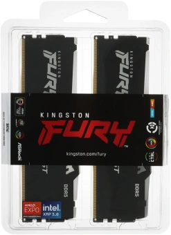 Память DDR5 2x32GB 5600MHz Kingston KF556C40BB2AK2-64 Fury Beast RGB RTL Gaming PC5-44800 CL40 DIMM 288-pin 1.25В dual rank с радиатором Ret - купить недорого с доставкой в интернет-магазине